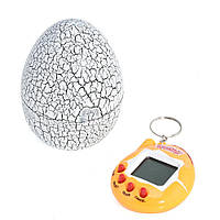 Игрушка электронный питомец Тамагочи в Яйце Динозавра Eggshell Game White