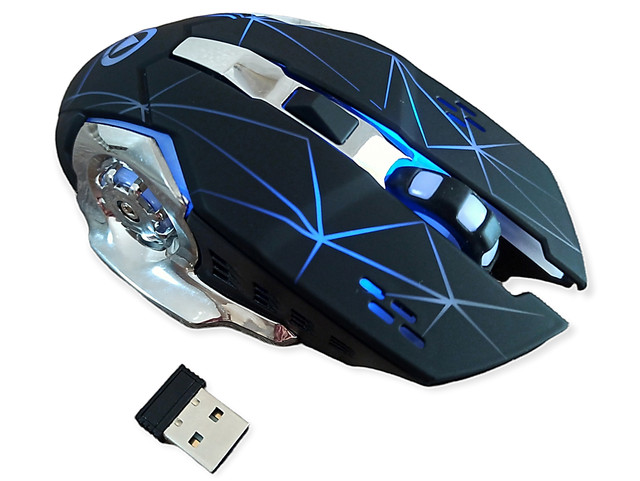 Мишка USB оптична бездротова з підсвічуванням A4 Star Black