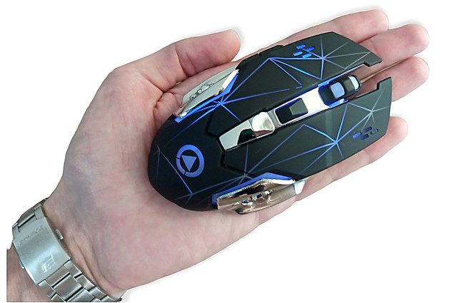 Мишка USB оптична бездротова з підсвічуванням A4 Star Black