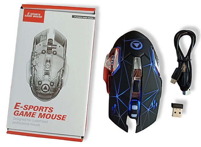 Мишка USB оптична бездротова з підсвічуванням A4 Star Black