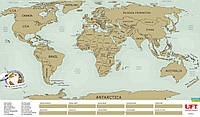 Скретч карта мира на английском языке Big 88х52см Scratch map