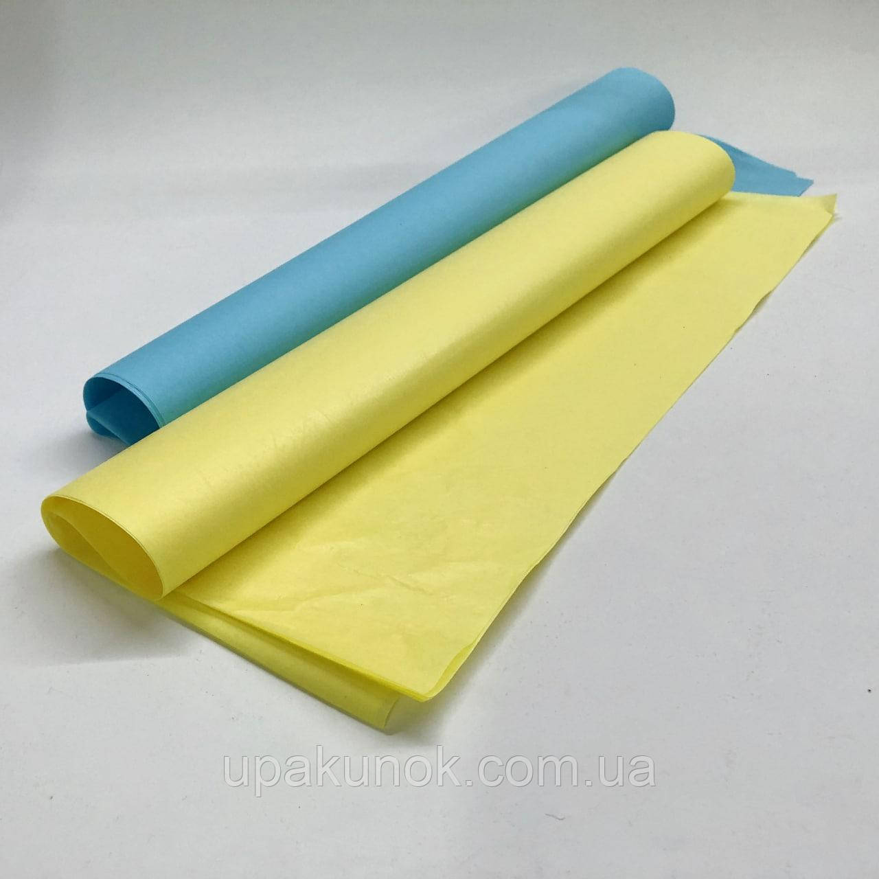 Набір бумаги тіш'ю <жовто-блакитний>, 50*70 см, (10 листов)