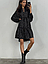 Вільне плаття в горошок з софта оверсайз коротке демісезонне, великого розміру 50/52 чорного кольору, фото 4