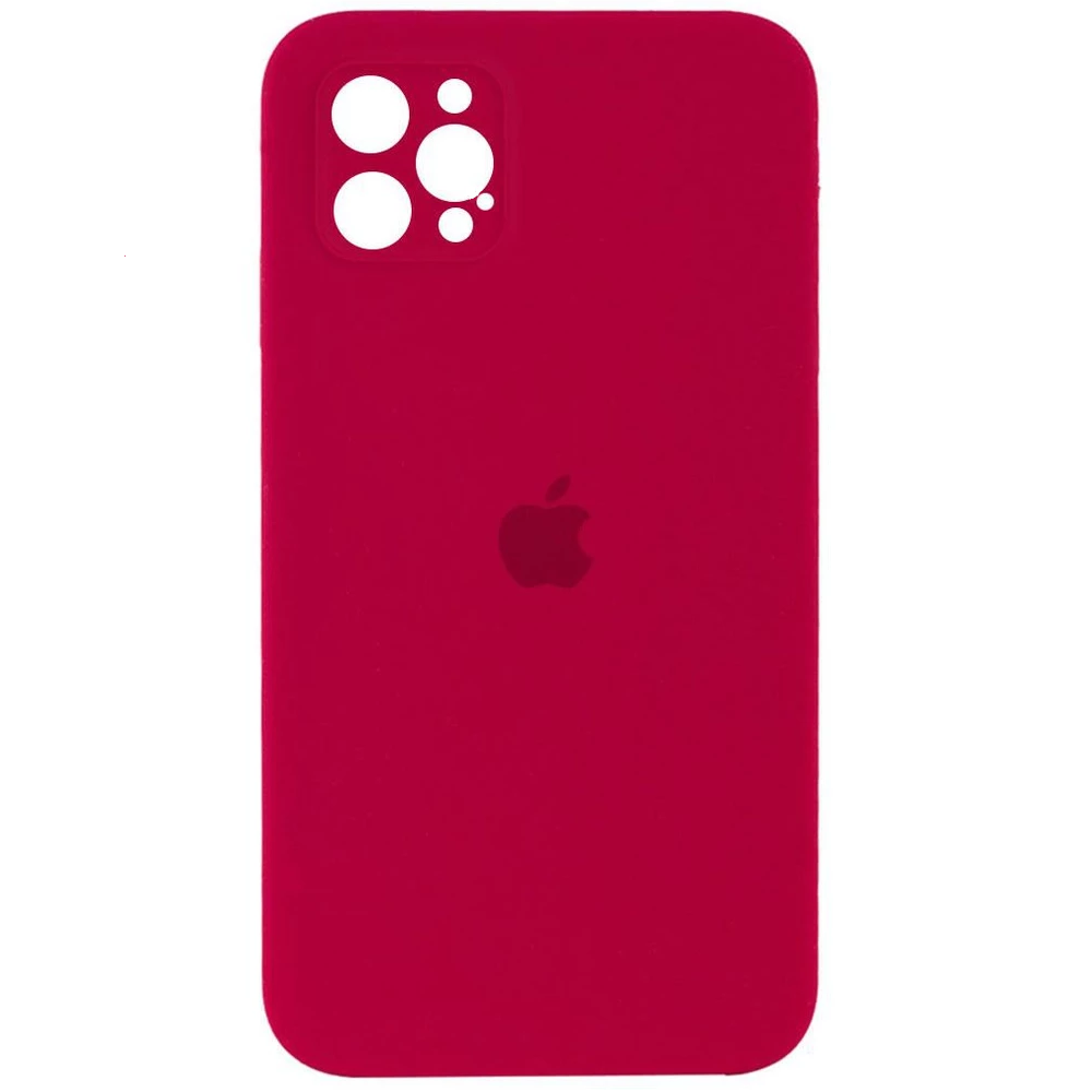 Силіконовий чохол на iPhone 12 Pro 6.1" повний захист камери Silicone Case 100% Винний