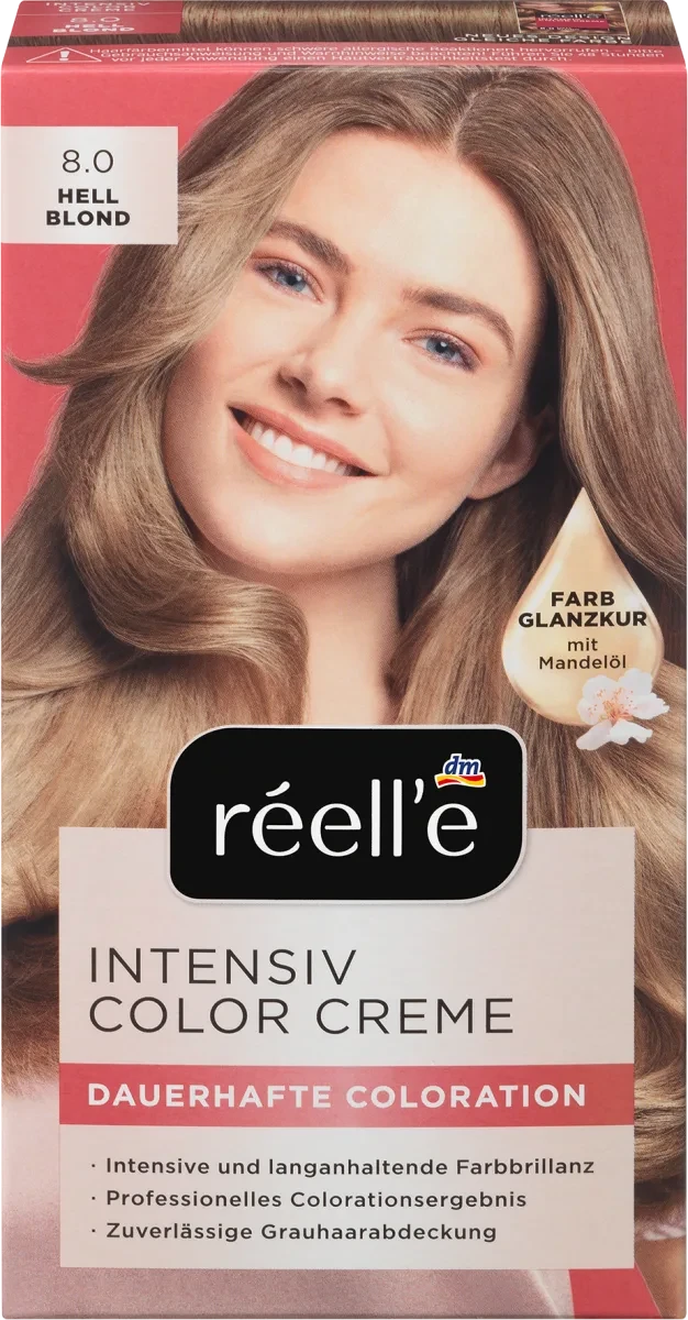 Інтенсивна крем-фарба для волосся réell'e Intensive Color Creme Hellblond, 8.0 (світло-русявий)