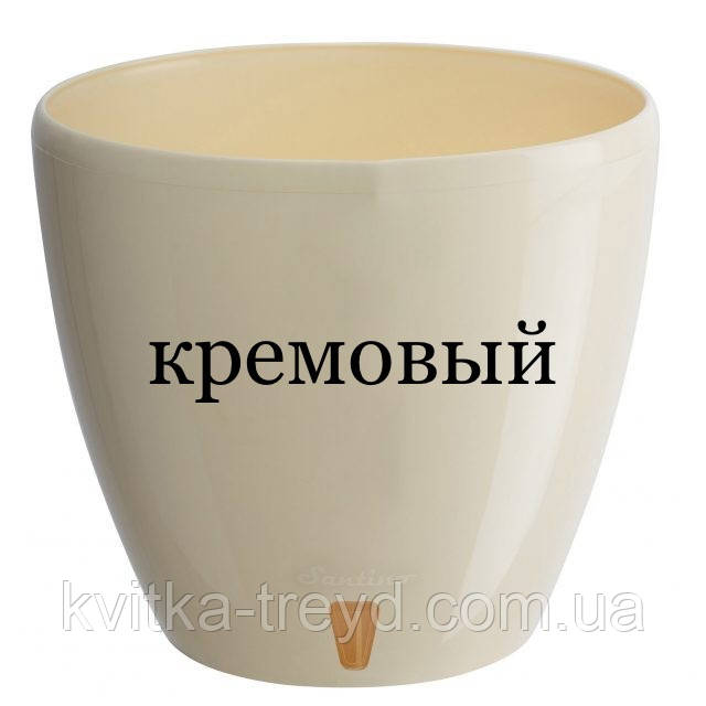 Горщик для квітів DECO-TWIN 5,8 л крем, фото 1