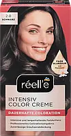 Інтенсивна крем-фарба для волосся Reell'e Intensiv Color Creme Schwarz, 2.0 (чорний)