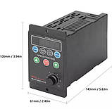 Частотний перетворювач (частотник) 750Вт, 220В, однофазний вхід, трифазний вихід, частоти 1-99Гц, фото 2