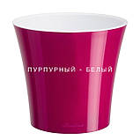 Горщик з автополивом ARTE 3,5 л білий-пурпурний, фото 3