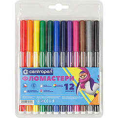 Фломастери 12кольорів Centropen 7790 CD (для письма-450м)