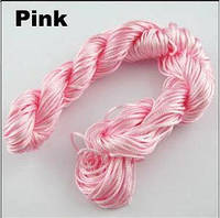 Шнур капроновый для плетения шамбалы - розовый, фото 1
