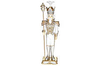 Декоративная фигура Щелкунчик, 66.5см, цвет - белый с золотом (838-294)