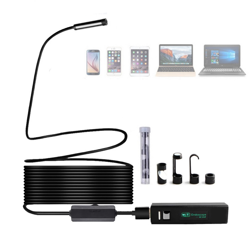 Ендоскоп Wi-Fi USB камера 1600x1200 8мм жорсткий кабель, 10м