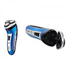 Акумуляторна електробритва Gemei GM-7090 Блакитна, фото 4