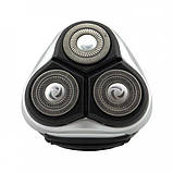 Акумуляторна електробритва Gemei GM-7090 Блакитна, фото 2