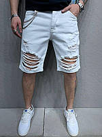 Рваные белые шорты джинсовые мужские 2Y Premium