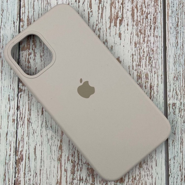 Силіконовий Чохол на iPhone 13 Pro Max 6.7" із закритим низом Silicone Case 100% Сіро-коричневий