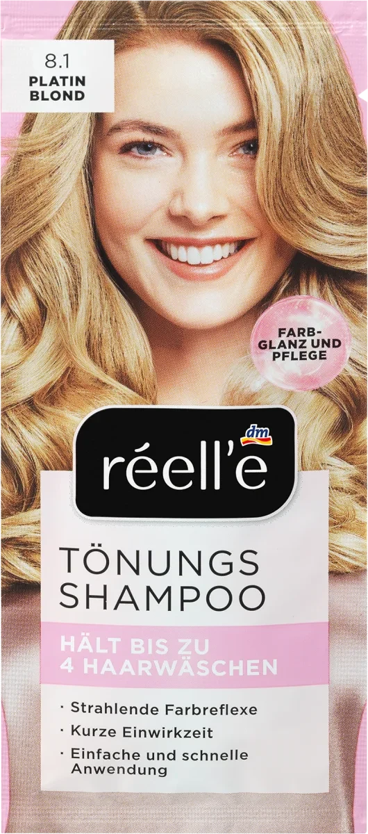 Тонуючий шампунь для волосся réell'e Tönungsshampoo Platinblond, 8.1 (платинова блондинка)