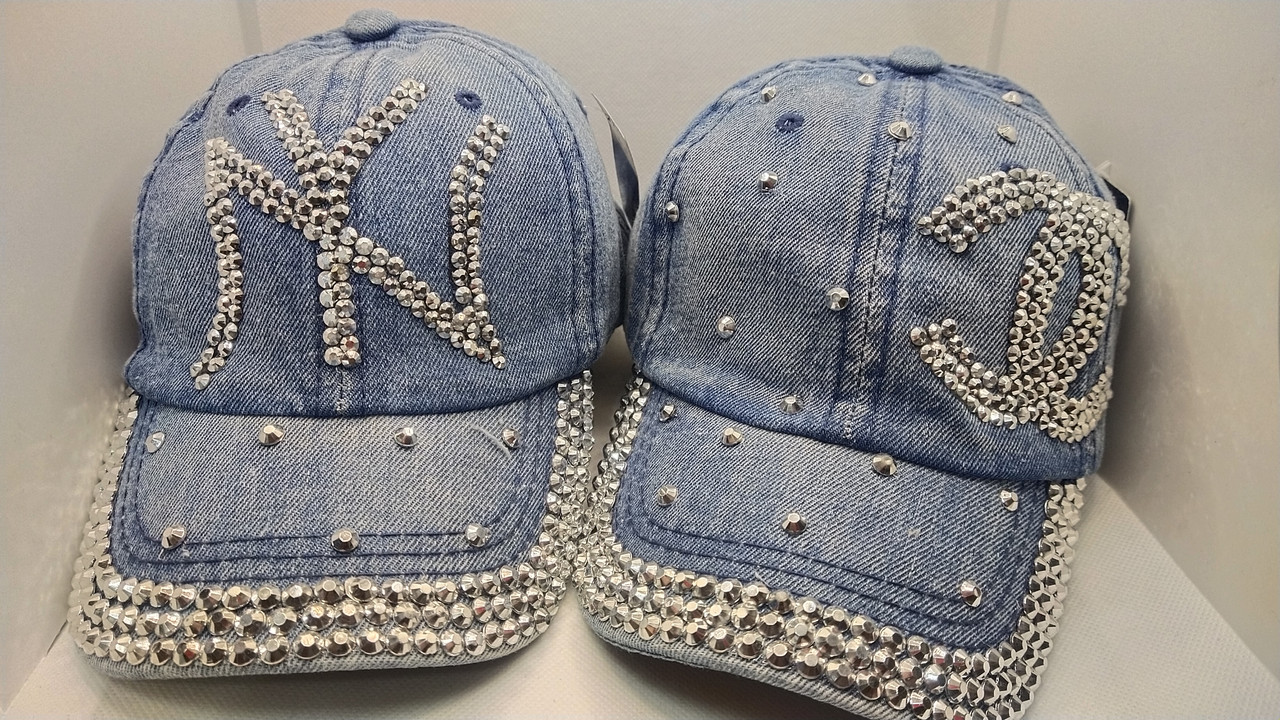 Кепка розмір 54-55 жіноча подросткова джинсова з написом на підлітків та дорослих, фото 1