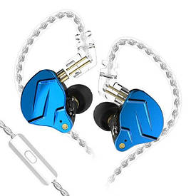 Навушники KZ ZSN Pro X з мікрофоном blue