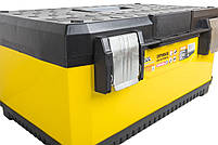 Ящик для інструменту MASTERTOOL 21" (556х366х266 мм) металевий корпус металеві замки 79-2921, фото 4