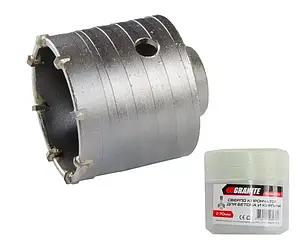 Свердло корончатое GRANITE для бетону 70 мм 8 зубців 2-08-070