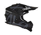 Мото Шлем  O`Neal 2SRS  Slick Helmet Black/Gray кросовий ендуро, фото 3