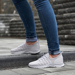 Кросівки жіночі сірі сітка, фото 2