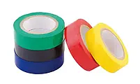 Набір стрічок MASTERTOOL ізоляційних 0.15 мм 17 мм 10 м 5 шт синій/червоний/жовтий/зелений/чорна 44-9000, фото 2