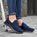 Жіночі кросівки сині сітка на літо, фото 3