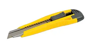 Ніж MASTERTOOL 18 мм ABS пластик з металевій направляючої кнопковий затискач 2 леза 17-0106