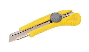 Ніж MASTERTOOL 18 мм ABS пластик з металевій направляючої гвинтовий замок 17-0328