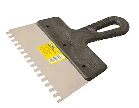 Шпатель зубчастий MASTERTOOL 200х6х6 мм 19-6620