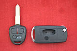 Викидний ключ Mitsubishi outlander, pajero, lancer, grandis на 3 кнопки вигляд Дуга, фото 3