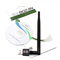 Зовнішній Wi-Fi адаптер 802.11N USB з антеною Мережевий Юсб Вай фай Adapter LV-UW03