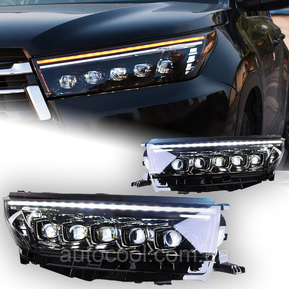 Тюнінг LED фари Toyota Highlander 2017-2019 р.в. рестайлінг