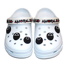 Жіночі легкі світлі білі крокси сабо в 36 розмірі