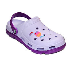 Жіночі легкі фіолетові крокси сабо в 41 розмірі