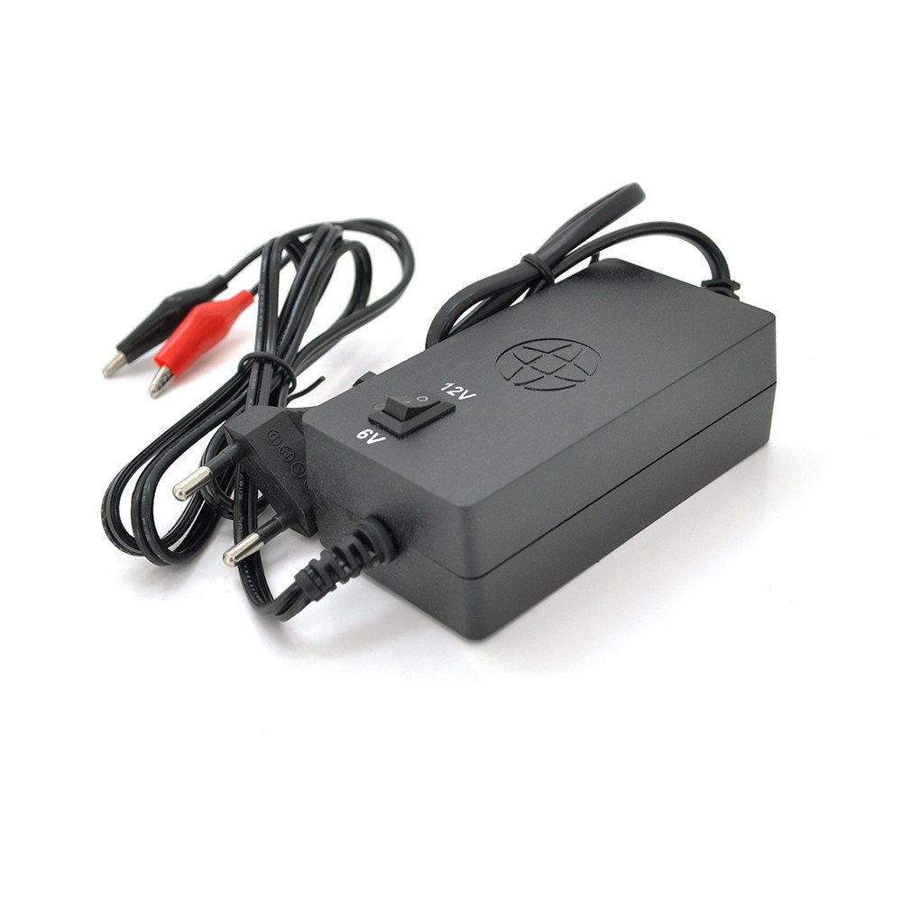 Автоматичний ЗП для акумулятора 6V/12V, ONK-6V12V1500, 100-240V, 1,5A, клеми (AGM/GEL/Lead)