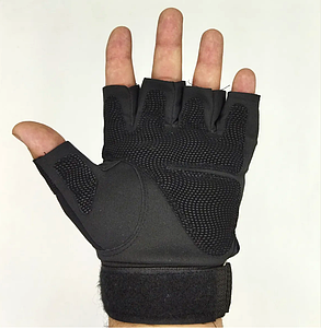 Тактические перчатки без пальцев LeRoy Combat L черный, фото 2