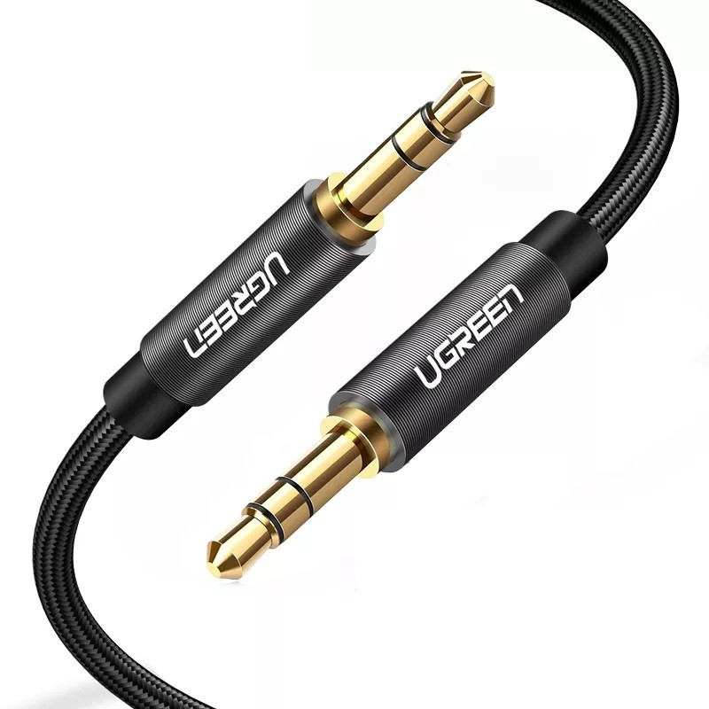 Аудіо кабель Ugreen AV112 AUX jack 3.5mm - jack 3.5mm професійний стерео Hi-Fi 1метр