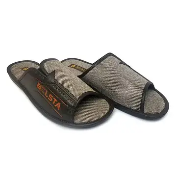 Чоловічі домашні тапочки Белста резинка світло-коричневі відкриті