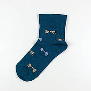 Жіночі бавовняні шкарпетки з ослабленою широкою гумкою, фото 2