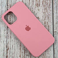 Силиконовый Чехол на iPhone 13 Pro 6.1" с закрытым низом Silicone Case 100% Розовый