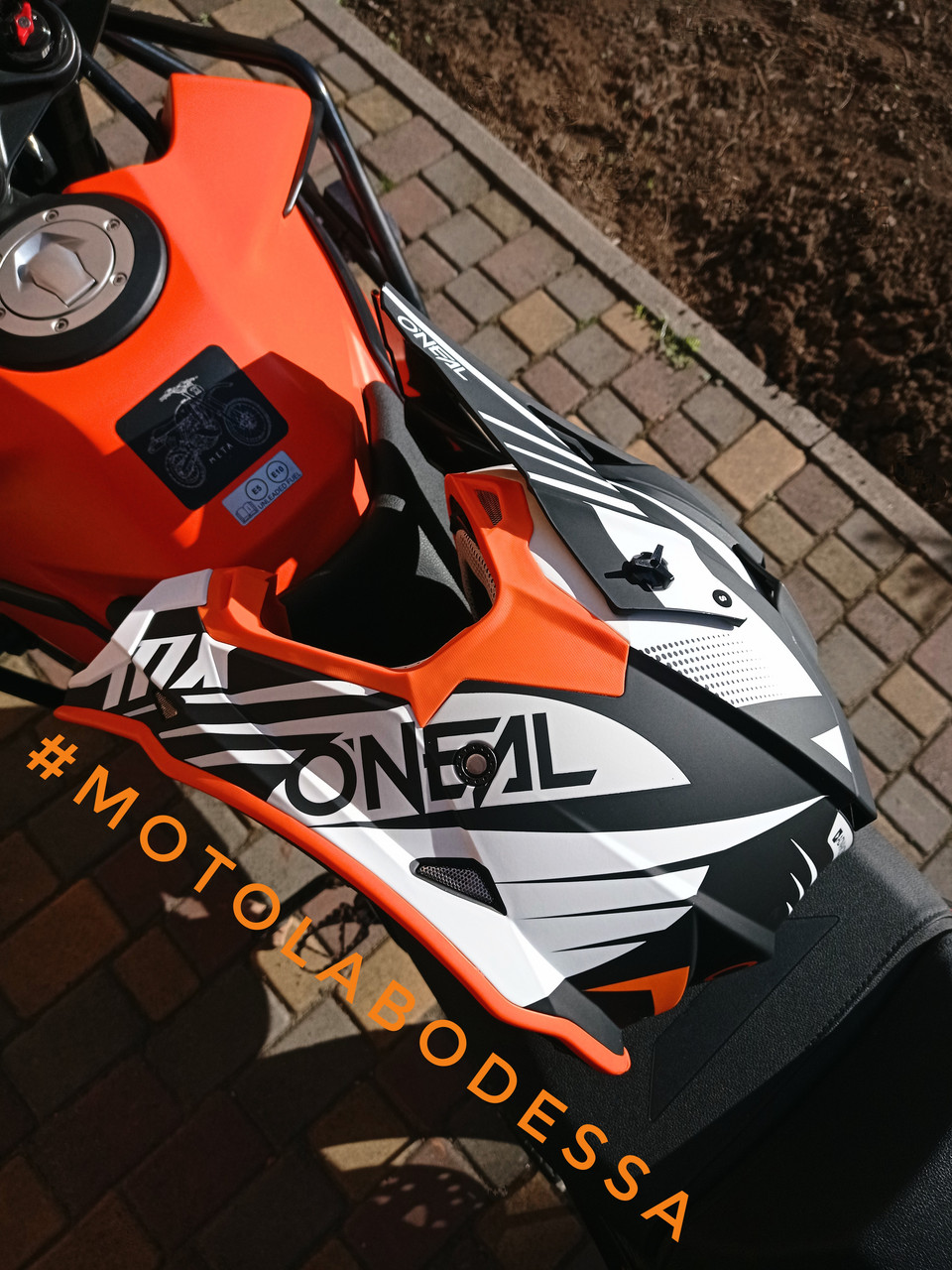 Мотошолом O’Neal 2SRS Spyde Black/White/Orange кросовий ендуро, фото 1