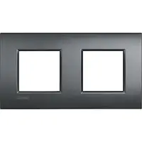 Рамка для вимикачів Legrand LivingLight AIR LNE4802M2AR Anthracite 2 поста