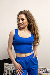 Трикотажний топ у рубчик