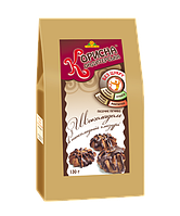 Пісочне печиво на стевії з шоколадом в шоколадній глазурі, 130г Корисна Кондитерська