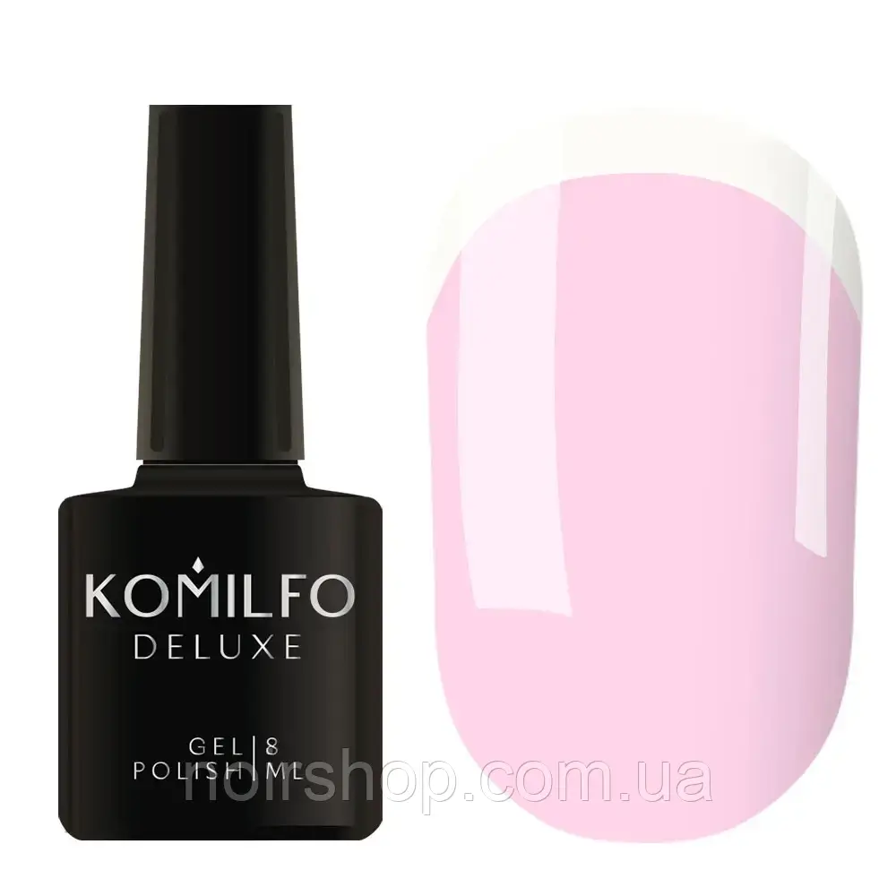 Гель-лак Komilfo French Collection NoF001 (бледенний лілово-рожевий, емаль, для френча), 8 мл