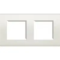 Рамка для выключателей BTicino LivingLight LNA4802M2BI White прямоугольная, 2 поста
